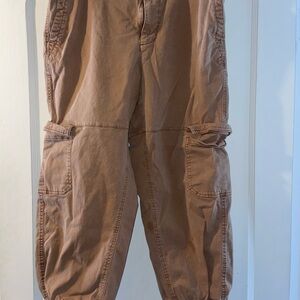 Old Navy Brown Balloon Cargo Pants Relaxed Fit